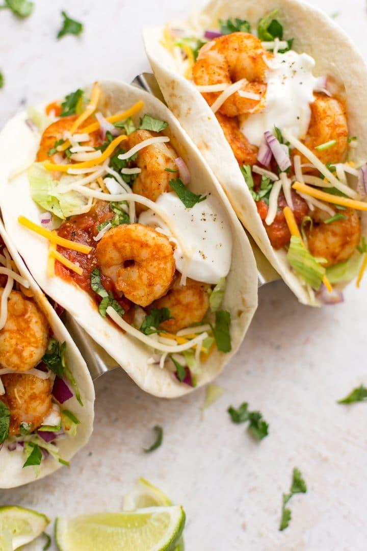 Einfache Garnelen-Tacos