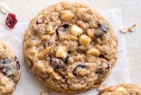 Chewy White Chocolate Chip Craisin Oatmeal Cookies