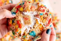 Gooey Fruity Pebble Marshmallow Cookies