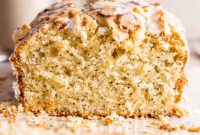 Lustrous Glazed Almond Poppy Seed Cake