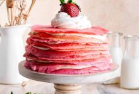 Strawberry Cloud Crepe Cake