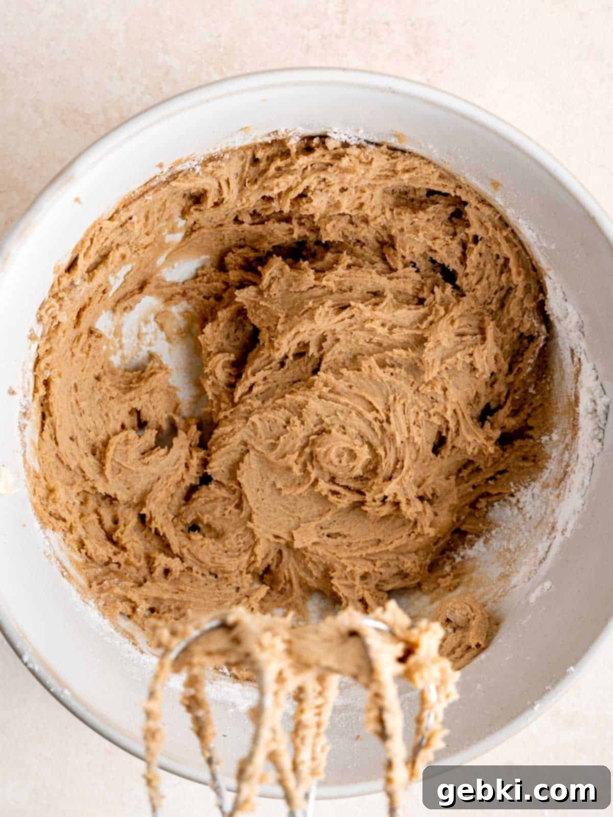 Sourdough discard cookie dough in a bowl.