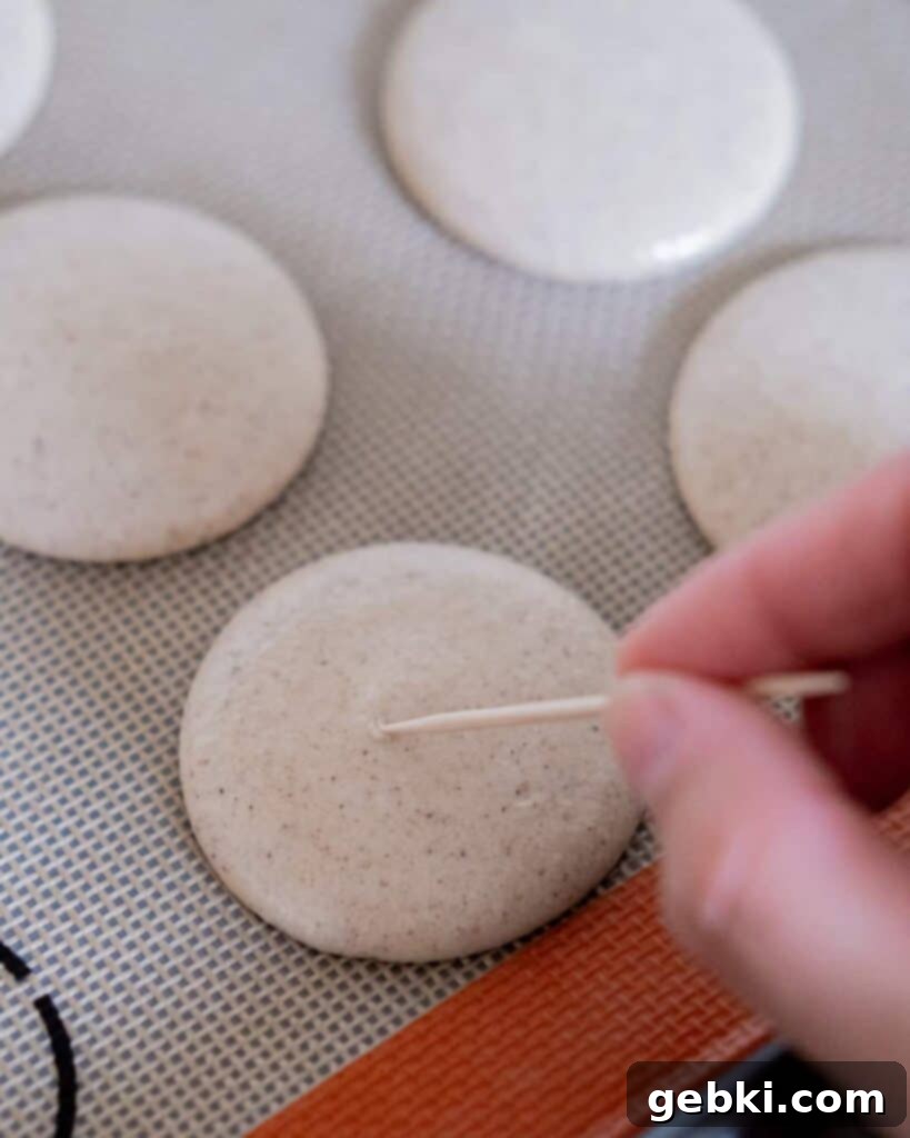 Macaron batter at proper consistency