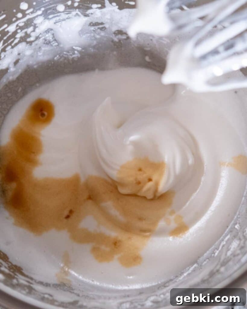 Whipping meringue in a stand mixer