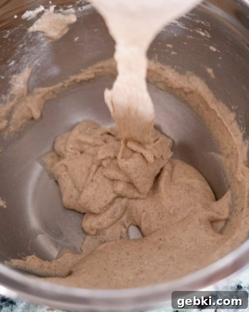 Adding dry ingredients to meringue