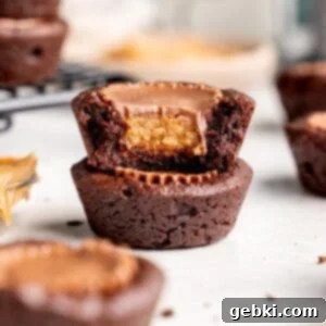Peanut Butter Cup Brownie Bites 9 img 14540 12