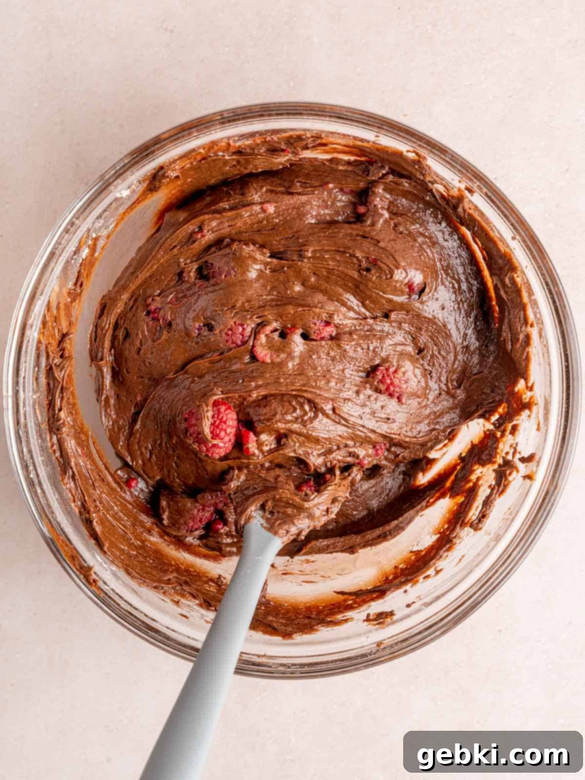 Decadent Raspberry Chocolate Fudge Brownies 8 Gently folding fresh raspberries into the rich chocolate brownie batter, being careful not to overmix.