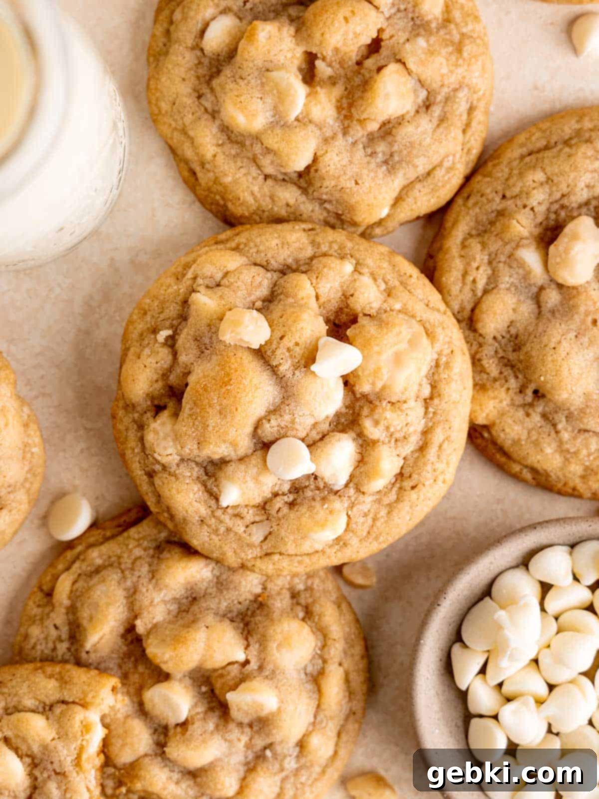 Irresistible White Chocolate Macadamia Nut Cookies 2 White chocolate chip macadamia nut cookies.