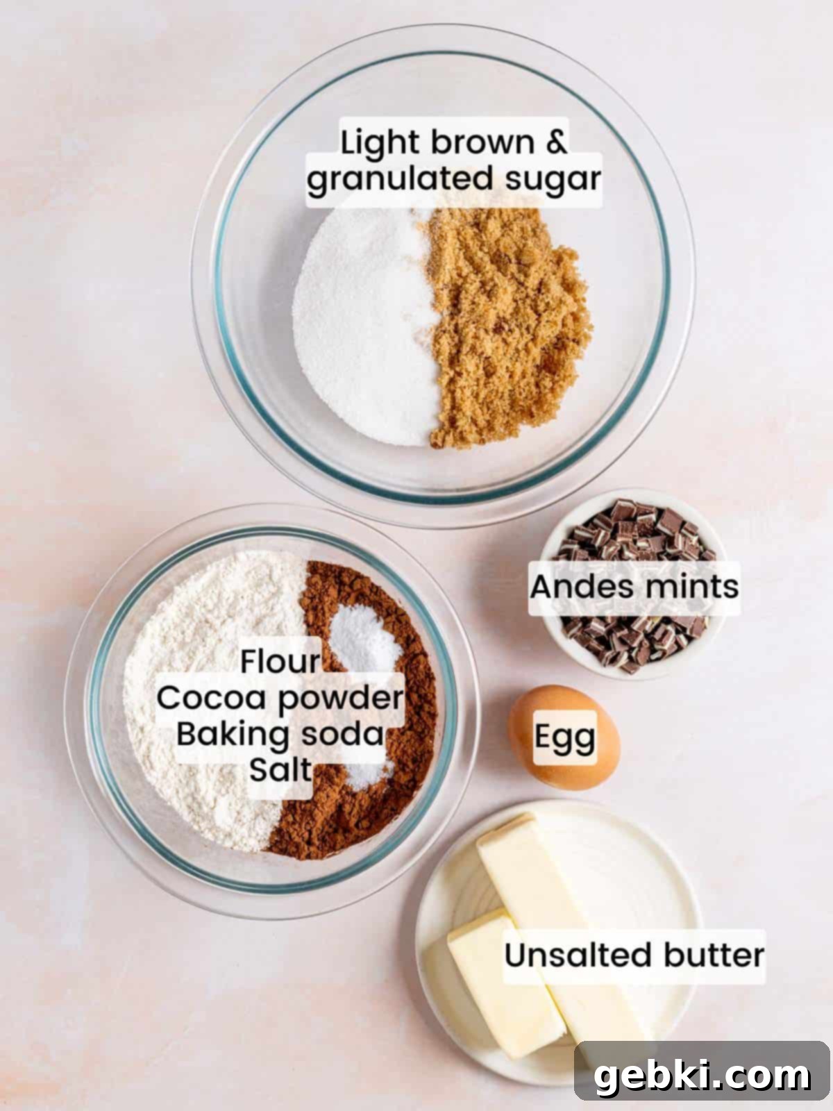 Irresistible Chewy Andes Mint Chocolate Cookies 3 Ingredients needed to make chocolate cookies with Andes mints.