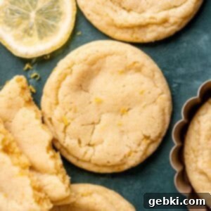 A soft lemon sugar cookie with lemon zest.