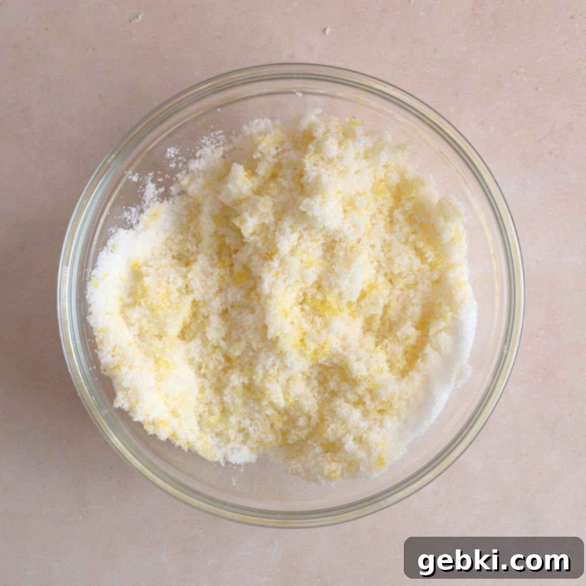 Lemon-infused sugar for lemon sugar cookies.