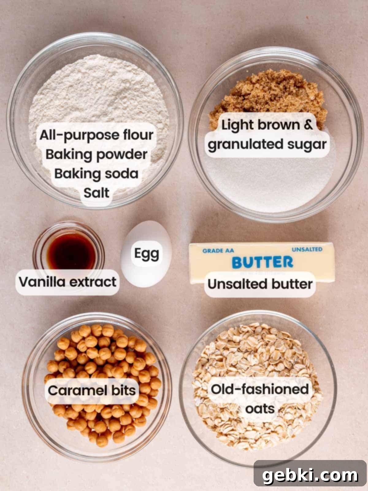 Irresistible Chewy Salted Caramel Oat Cookies 3 Ingredients for salted caramel oatmeal cookies.