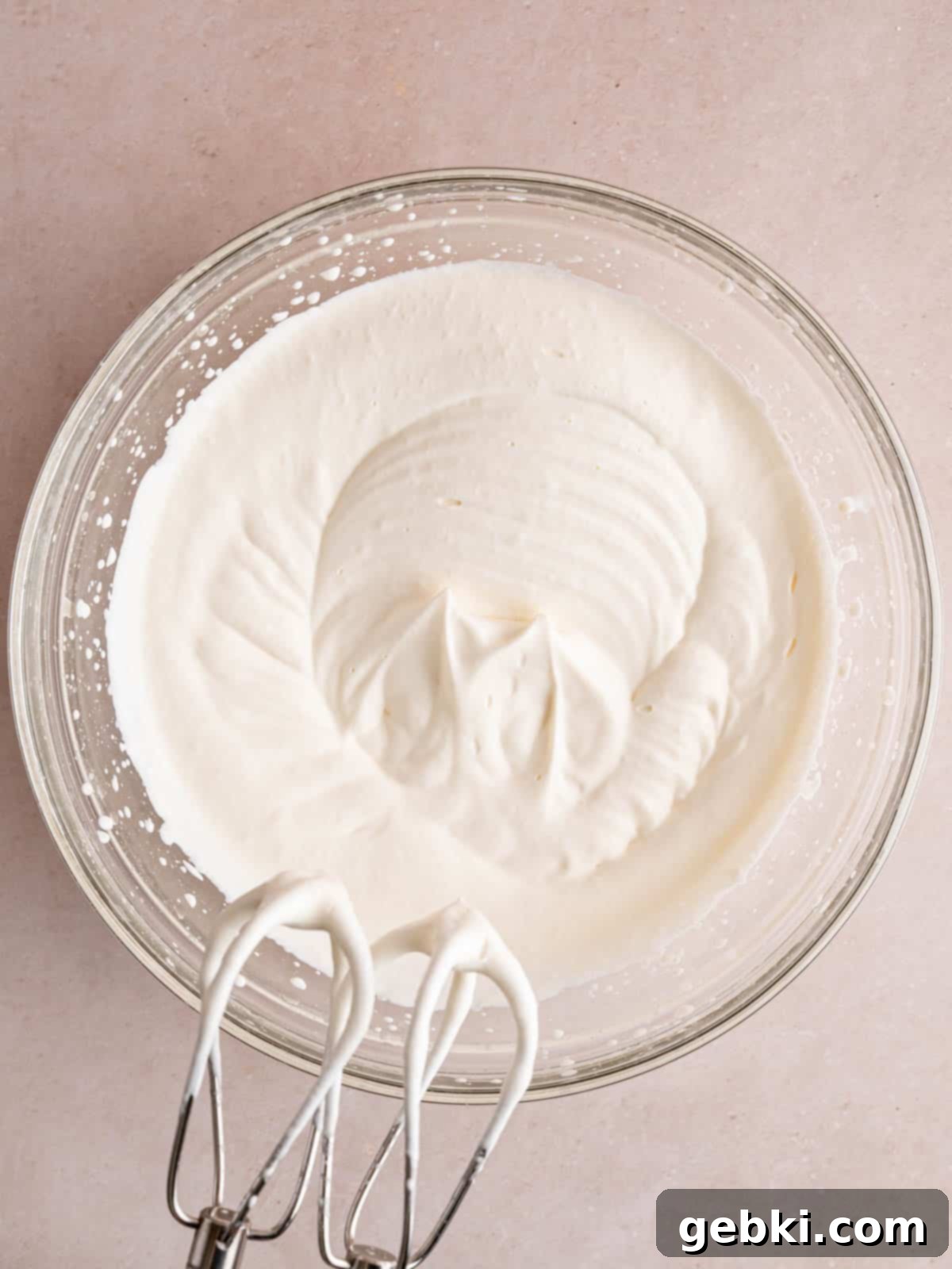 Lavender Honey Dream 5 Heavy whipping cream mixed to stiff peaks.
