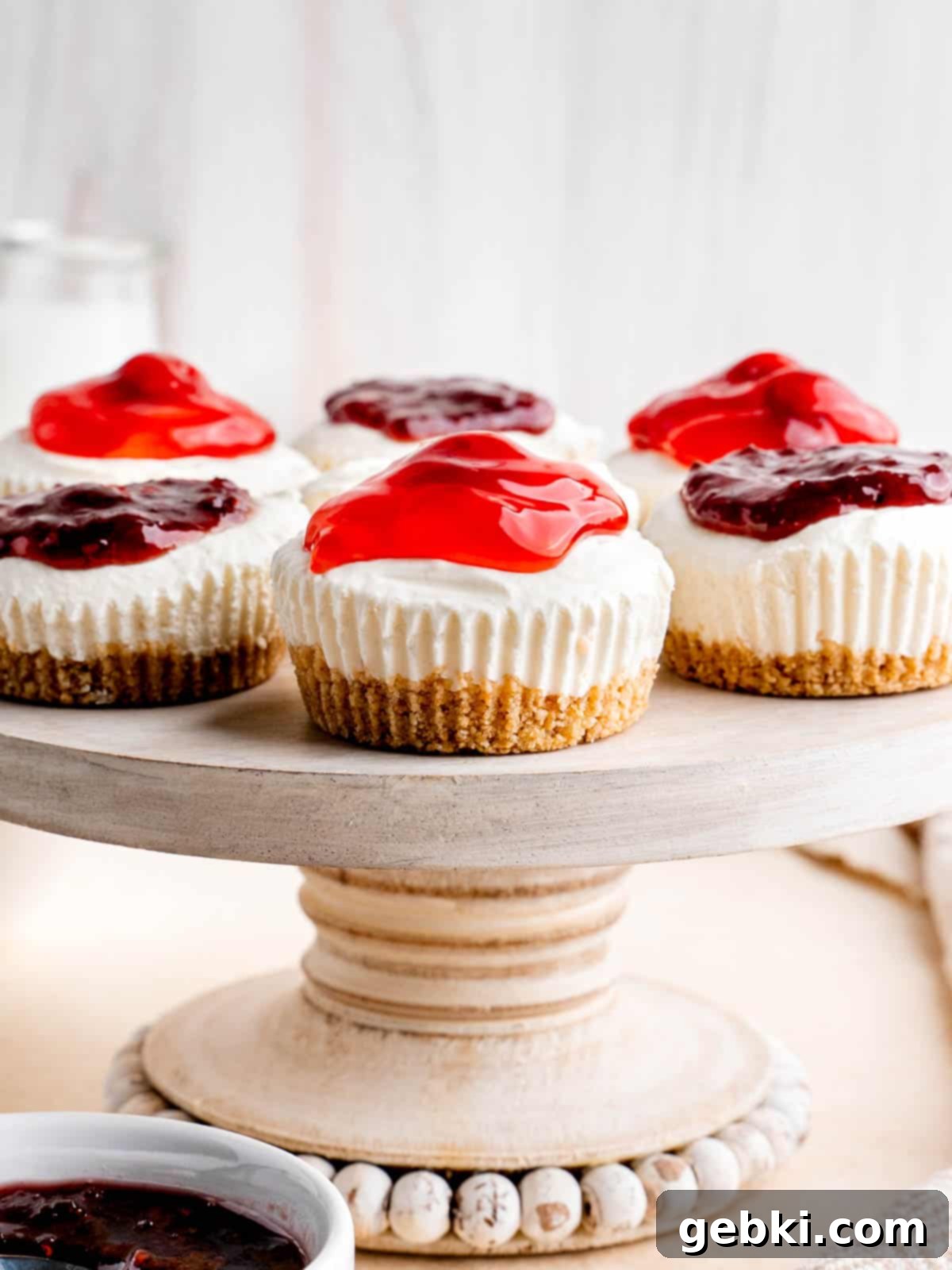No bake cheesecake bites with graham cracker crust.