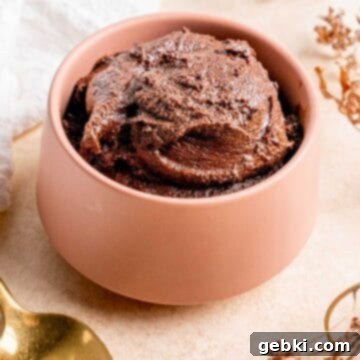 Spoonable Brownie Delight 10 A pink bowl filled with edible brownie batter, ready to be eaten.