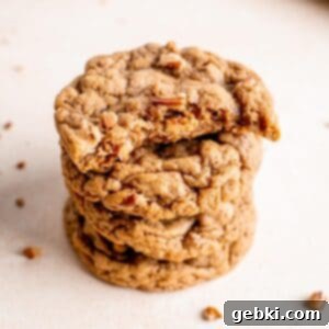 Stack of freshly baked Maple Pecan Cookies