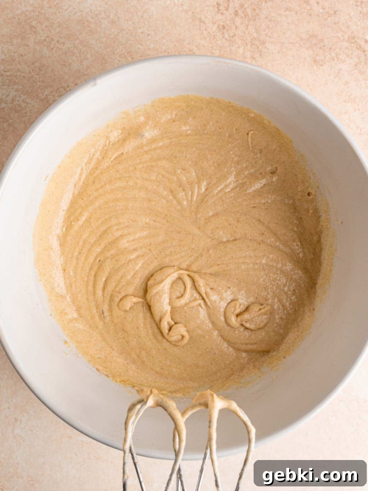 Nutty Browned Butter Snickerdoodle Cookies 6 Wet cookie ingredients mixed together in a bowl.