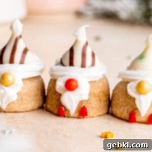 Peanut Butter Blossom Gnome Cookies, a festive and delicious holiday treat.