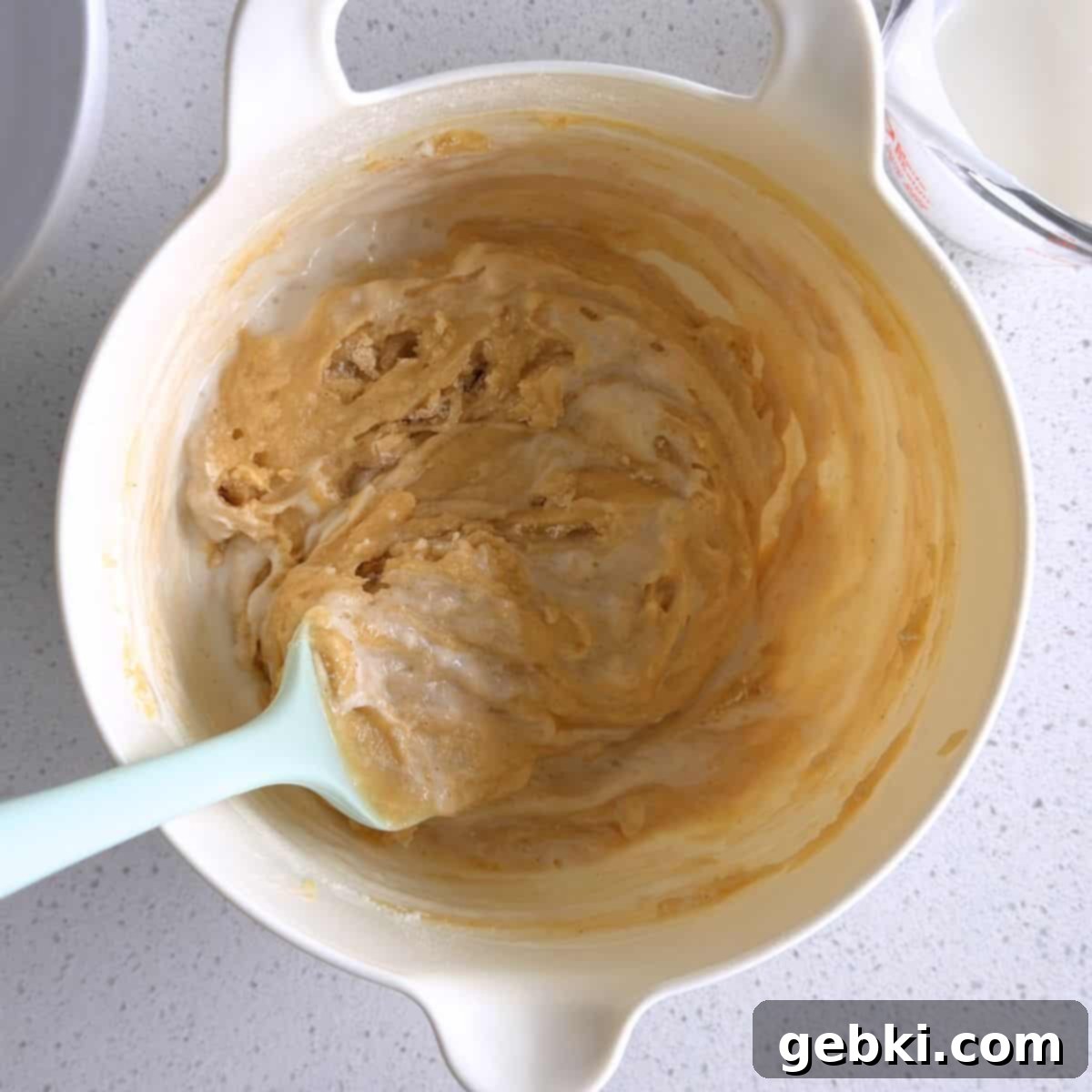 Mini Honey Muffins
Tiny Honey Bites of Joy 6 Dry ingredients and kefir mixed into wet ingredients to make honey muffin batter, creating a smooth and consistent mixture.