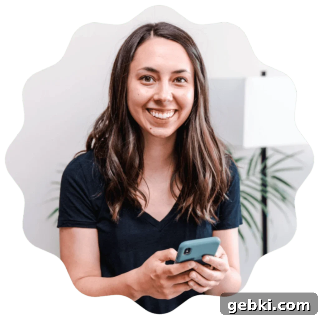 Orange Almond Chocolate Chunk Cookies 13 Kayla Burton, the creator of this recipe, holding a phone, inviting you to try it.